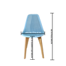 Cadeira Charles Eames Colmeia Solid Wood 131ppf Azul - 5