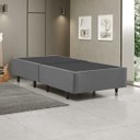 Ver imagem 1 de Base Box Dobrável Solteiro para Colchão 88x188cm Compacto - Cinza