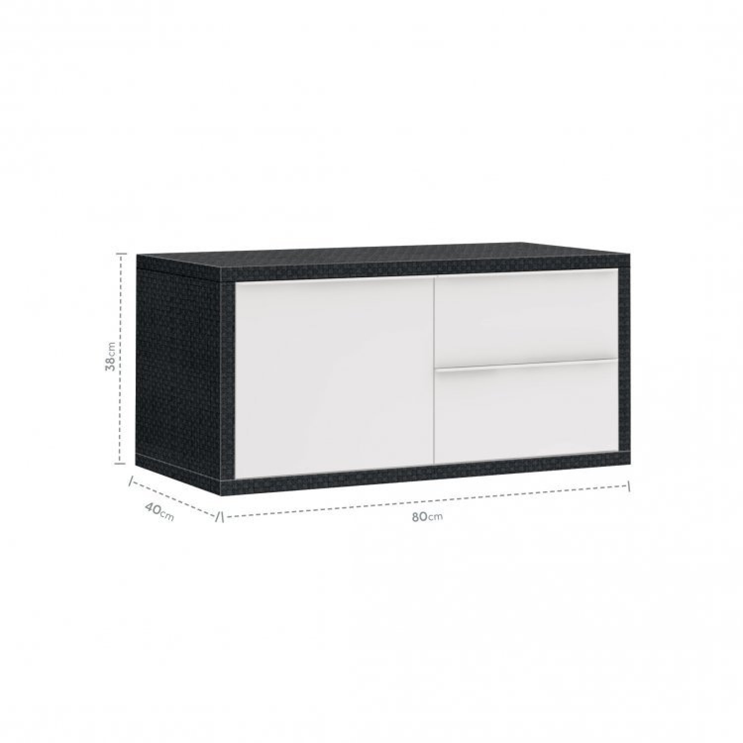 Bancada de Porcelanato para Banheiro com Cuba Embutida Gabinete Espelheira e Armário Vertical Bumi - 8