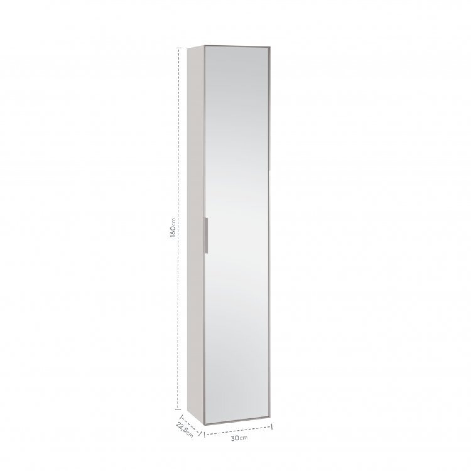 Bancada de Porcelanato para Banheiro com Cuba Embutida Gabinete Espelheira e Armário Vertical Bumi - 14