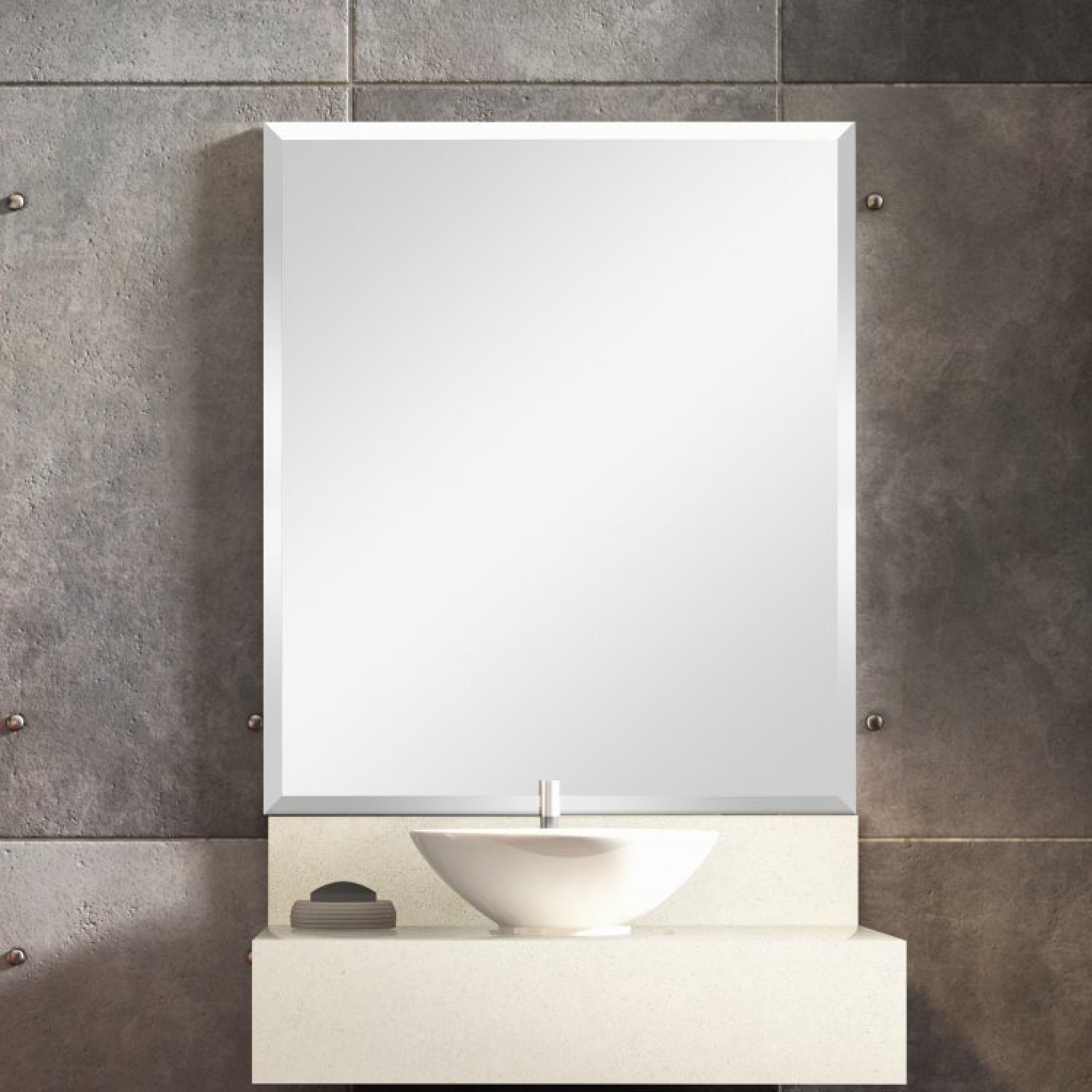 Bancada de Porcelanato para Banheiro com Cuba Embutida Gabinete Espelheira e Armário Vertical Bumi - 9