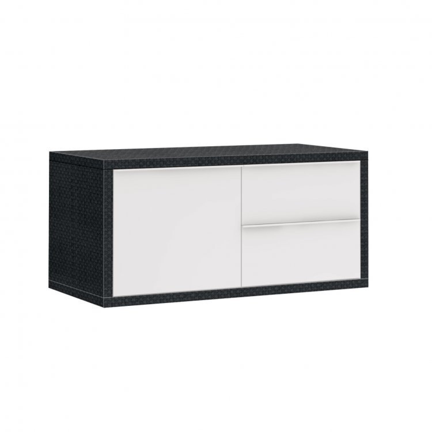 Bancada de Porcelanato para Banheiro com Cuba Embutida Gabinete Espelheira e Armário Vertical Bumi - 7