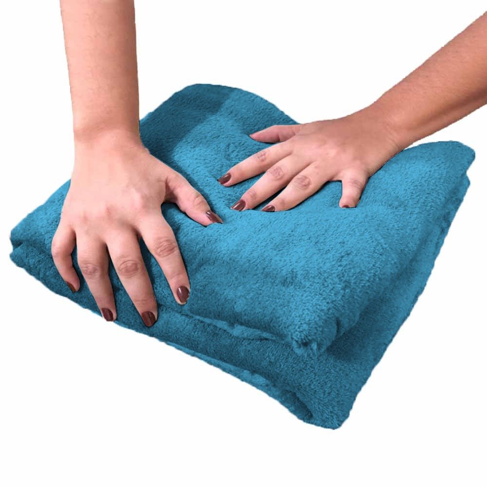 Cobertor Casal Manta Microfibra Fleece 01 Peça - Azul - 2