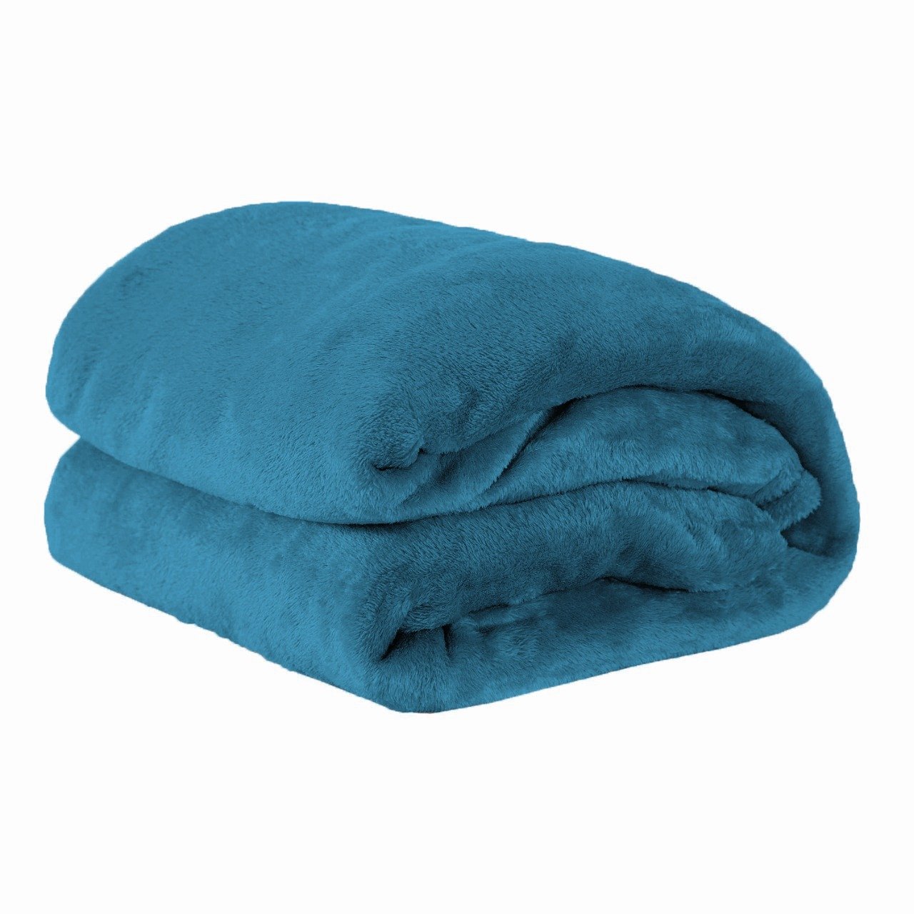 Cobertor Casal Manta Microfibra Fleece 01 Peça - Azul - 1