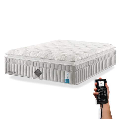 Colchão King Latex Foam de látex Híbrido Qgel com cobre - 193x203cm - KIT ZEN