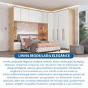 Ver imagem 2 de Guarda Roupa Modulado 6 Peças Elegance Marrom/Angelin/Blanc