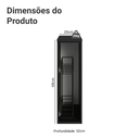 Ver imagem 3 de Balcão Porta-Tempeiros 20 cm Suspenso Preto Nice Madesa