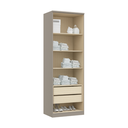 Ver imagem 5 de Guarda Roupa Modulado 5 Peças Elegance Cinza/Niquel/Blanc