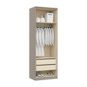 Ver imagem 7 de Guarda Roupa Modulado 5 Peças Elegance Cinza/Niquel/Blanc