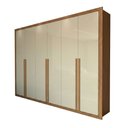 Ver imagem 3 de Guarda-roupa Casal Aura 6 Portas 6 Gavetas Cinamomo/off White - Panorama Móveis