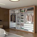 Ver imagem 2 de Guarda-roupa Casal Aura 6 Portas 6 Gavetas Cinamomo/off White - Panorama Móveis