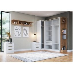 Guarda Roupa Modulado Casal 7 Peças 100% MDF Requinte+  - 2