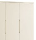 Ver imagem 4 de Guarda-roupa Retrô 3 Portas Théo New Areia Fosco com Madeira - Moveisaqui