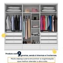 Ver imagem 5 de Quarto Casal Completo Guarda Roupa 6 Portas com Cama e Mesa de Cabeceira 