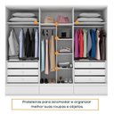 Ver imagem 6 de Quarto Casal Completo Guarda Roupa 6 Portas com Cama e Mesa de Cabeceira 