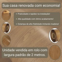 Piso Vinilico em Manta Fosco Imita Madeira Antiderrapante Pvc 0,7mm 30m² Sevilha - 4