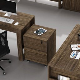 Kit 4 Peças com Mesa para Escritório em L, Gaveteiro, Armário Multiuso e Balcão - 15