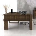 Ver imagem 2 de Kit 4 Peças com Mesa para Escritório em L, Gaveteiro, Armário Multiuso e Balcão