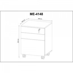 Kit 4 Peças com Mesa para Escritório em L, Gaveteiro, Armário Multiuso e Balcão - 17