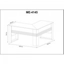 Ver imagem 4 de Conjunto 4 Peças com Mesa para Escritório em L, Gaveteiro, Armário Multiuso e Balcão Nogal Marrom