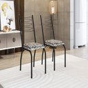 Ver imagem 1 de Kit 2 Cadeiras para Sala de Jantar Lite Preto/Cedro