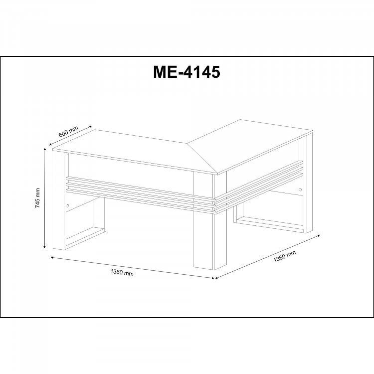 Conjunto Home Office 4 Peças 1 Mesa em L 1 Gaveteiro 1 Armário 1 Balcão Espresso Móveis - 4