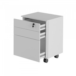 Kit 4 Peças com Mesa para Escritório em L, Gaveteiro, Armário Multiuso e Balcão - 16