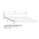 Ver imagem 2 de Lavatório mármore Bege Prime 70 x 50 x 17 cm