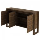 Ver imagem 7 de Conjunto 2 Peças com Mesa para Escritório em L e Armário Multiuso Baixo Nogal Marrom