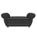 Ver imagem 2 de Recamier Baú Grécia 195cm Namoradeira Calçadeira Suede Preto