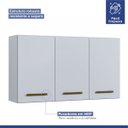 Ver imagem 3 de Cozinha Completa 10 Portas 3 Gavetas Atenas Kaiki Moveis Branco