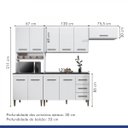 Ver imagem 2 de Cozinha Completa 10 Portas 3 Gavetas Atenas Kaiki Moveis Branco
