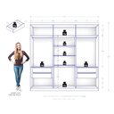 Ver imagem 3 de Guarda Roupa Casal com Cômoda Sapateira Evidence Plus 6 Portas 4 Gavetas MDP Cinamomo Areia Fosco