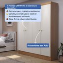 Ver imagem 6 de Armário Multiuso 4 Portas WL16 5 Nichos Lavanderia - Carvalho c/ Off-White