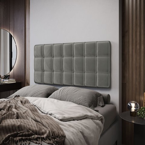 Painel Rana 140 / N-023 Veludo Cinza Claro
