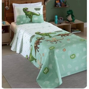 Jogo de Cama Solteiro Kids Priori Dino 130 Fios Dohler Priori Kids