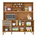 Ver imagem 5 de Cozinha Compacta Donna Plus 6 Portas e 2 Gavetas MDP Yescasa Marrom/Mel/Arenas
