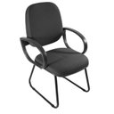 Ver imagem 6 de Cadeira Escritório Interlocutor Fixa Estofada Anatômica Base Sky com Braço