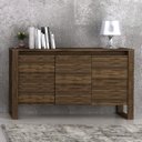 Ver imagem 7 de Conjunto 3 Peças com Mesa para Escritório 127cm, Armário Multiuso Baixo e Balcão para Nogal Preto