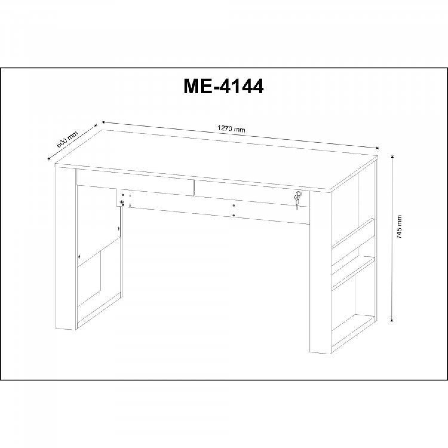 Conjunto Home Office 3 Peças 1 Mesa 127cm 2 Balcões Espresso Móveis - 6