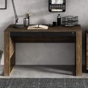 Ver imagem 2 de Conjunto 3 Peças com Mesa para Escritório 127cm, Armário Multiuso Baixo e Balcão para Nogal Preto