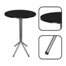 Mesa Bistrô Alto Cinza Tampo Redondo Mdf Preto 60cm - 2