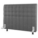 Ver imagem 1 de Cabeceira Cama Box Casal Queen Size Dahlia 160cm Com Frame Sintético Cinza - Desk Design