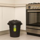 Ver imagem 2 de Lixeira Cozinha Banheiro 10 Litros Cesto Lixo com Tampa Alca Balde Multiuso Casa Comercio Preta