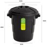 Lixeira Cozinha Banheiro 10 Litros Cesto Lixo com Tampa Alca Balde Multiuso Casa Comercio Preta - 4