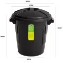 Ver imagem 4 de Lixeira Cozinha Banheiro 10 Litros Cesto Lixo com Tampa Alca Balde Multiuso Casa Comercio Preta