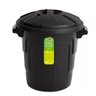 Lixeira Cozinha Banheiro 10 Litros Cesto Lixo com Tampa Alca Balde Multiuso Casa Comercio Preta - 3