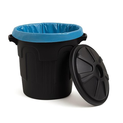 Lixeira Cozinha Banheiro 10 Litros Cesto Lixo com Tampa Alca Balde Multiuso Casa Comercio Preta