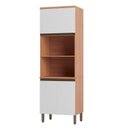 Ver imagem 3 de Paneleiro Torre Quente Macadâmia 70cm para Micro e Forno Branco/Freijó