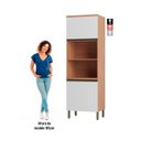 Ver imagem 5 de Paneleiro Torre Quente Macadâmia 70cm para Micro e Forno Branco/Freijó